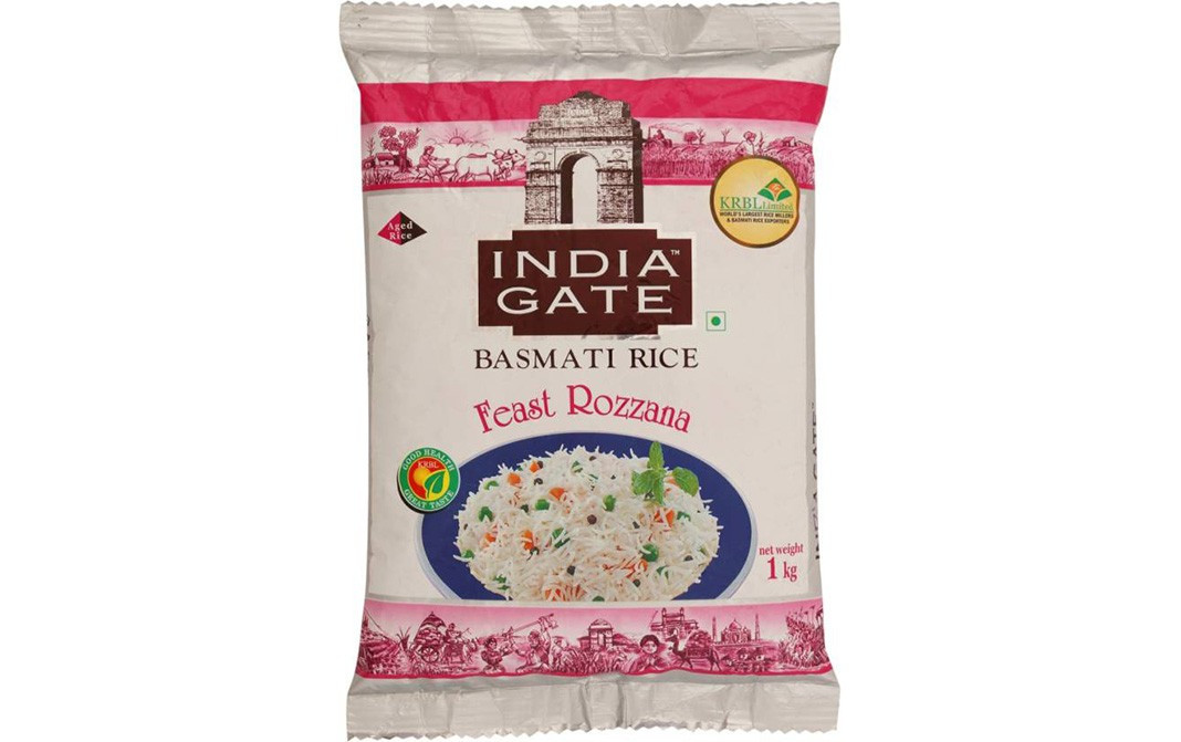 India Gate Basmati Rice Feast Rozzana   Pack  1 kilogram